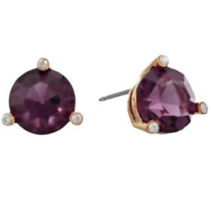 Kate Spade rise & shine studs purple large 0.43”